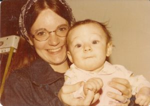 My mother and me hanging out, circa 1975