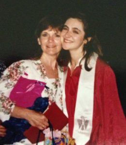 Mom and me on graduation day