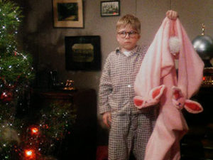 Scene from "A Christmas Story", image found in public domain.